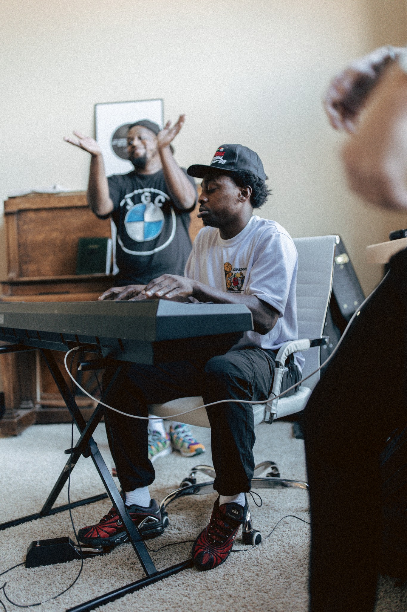 songwriters and musicians creating together