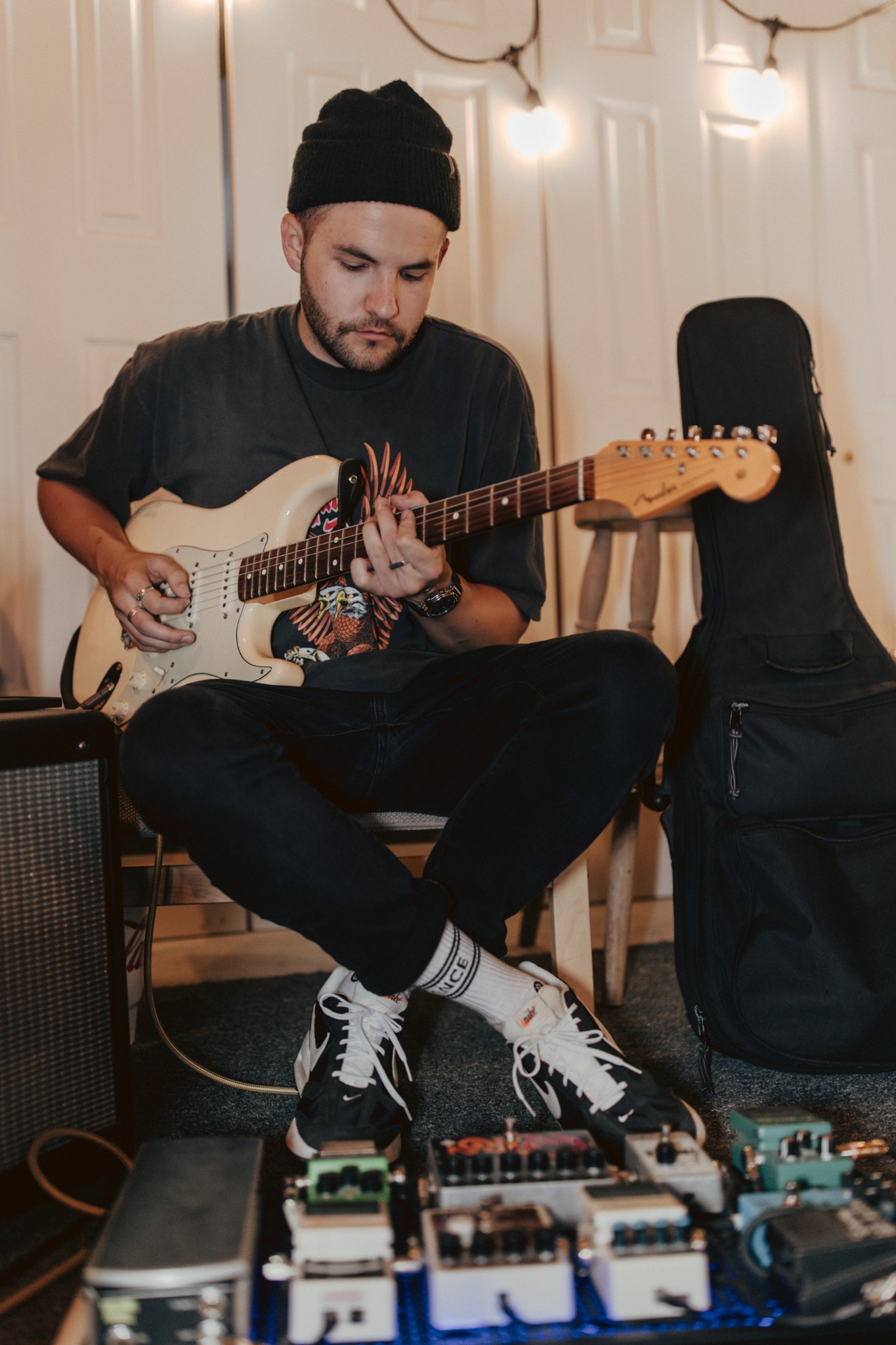 songwriters and musicians creating together