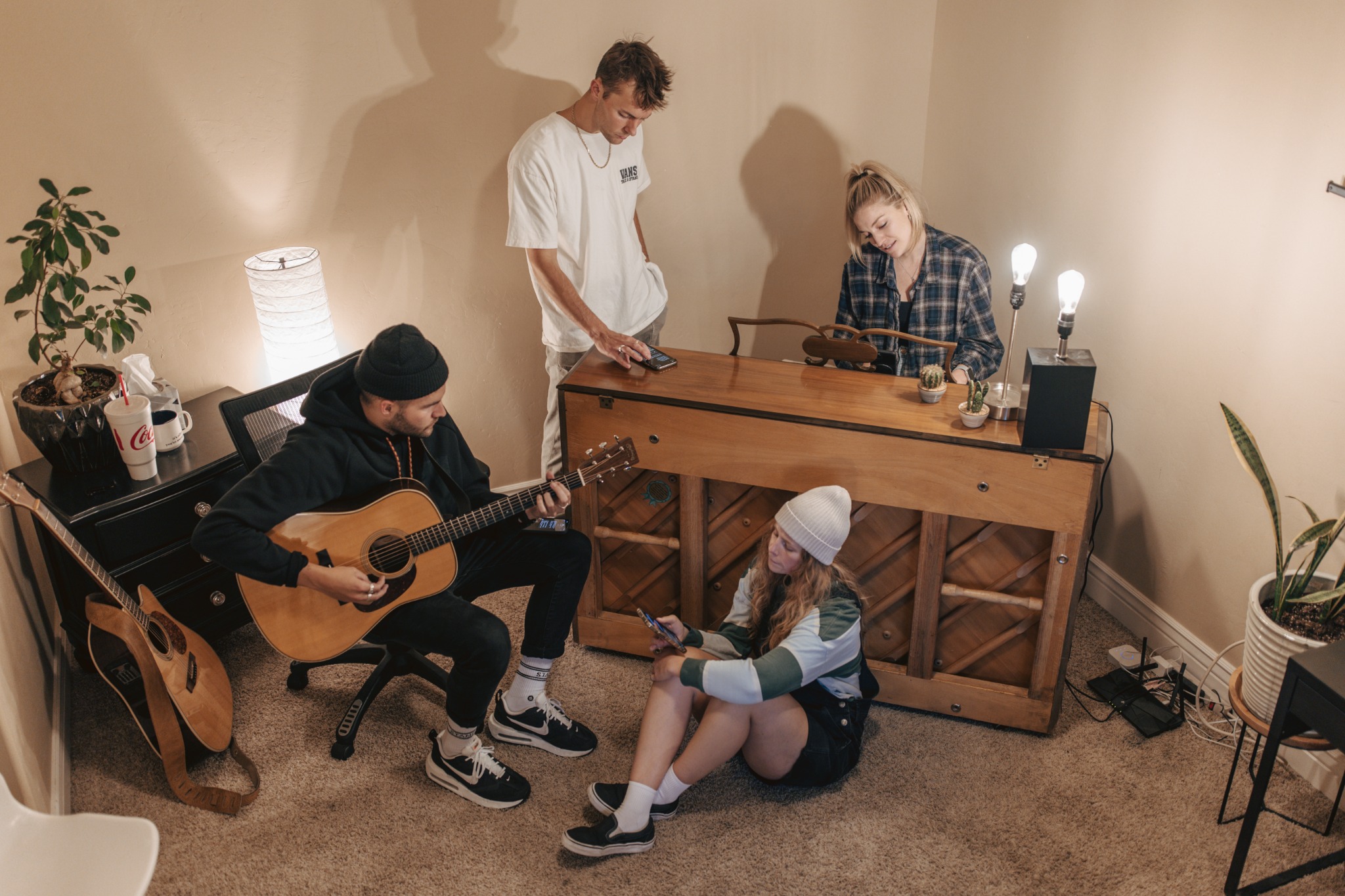 songwriters and musicians creating together